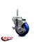 Service Caster 35 Inch Blue Polyurethane Wheel Swivel 34 Inch Threaded Stem Caster with Brake SCC SCC-TS20S3514-PPUB-BLUE-TLB-34212 - alternate 2